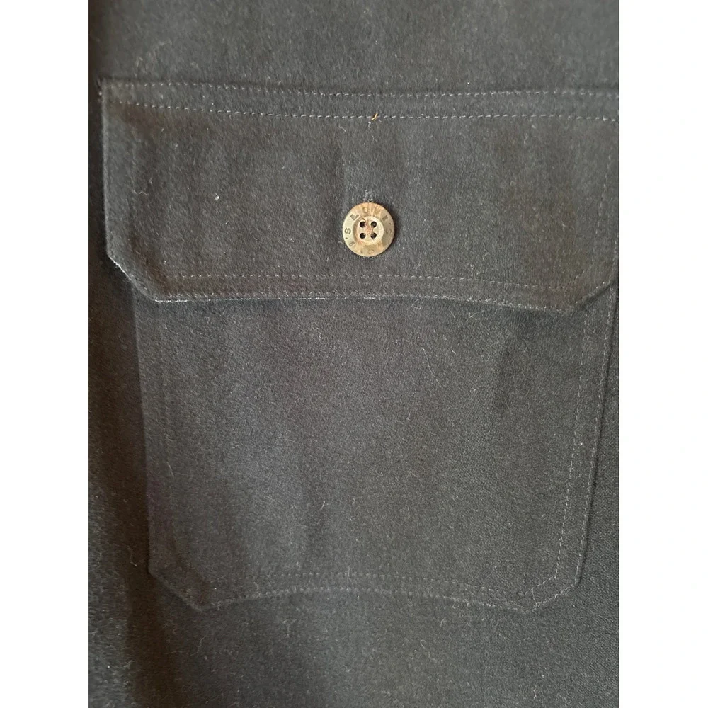 Levi‎ Strauss & Co. Navy Blue Button Down Shirt Jacket Flannel XLarge - Picture 4 of 7